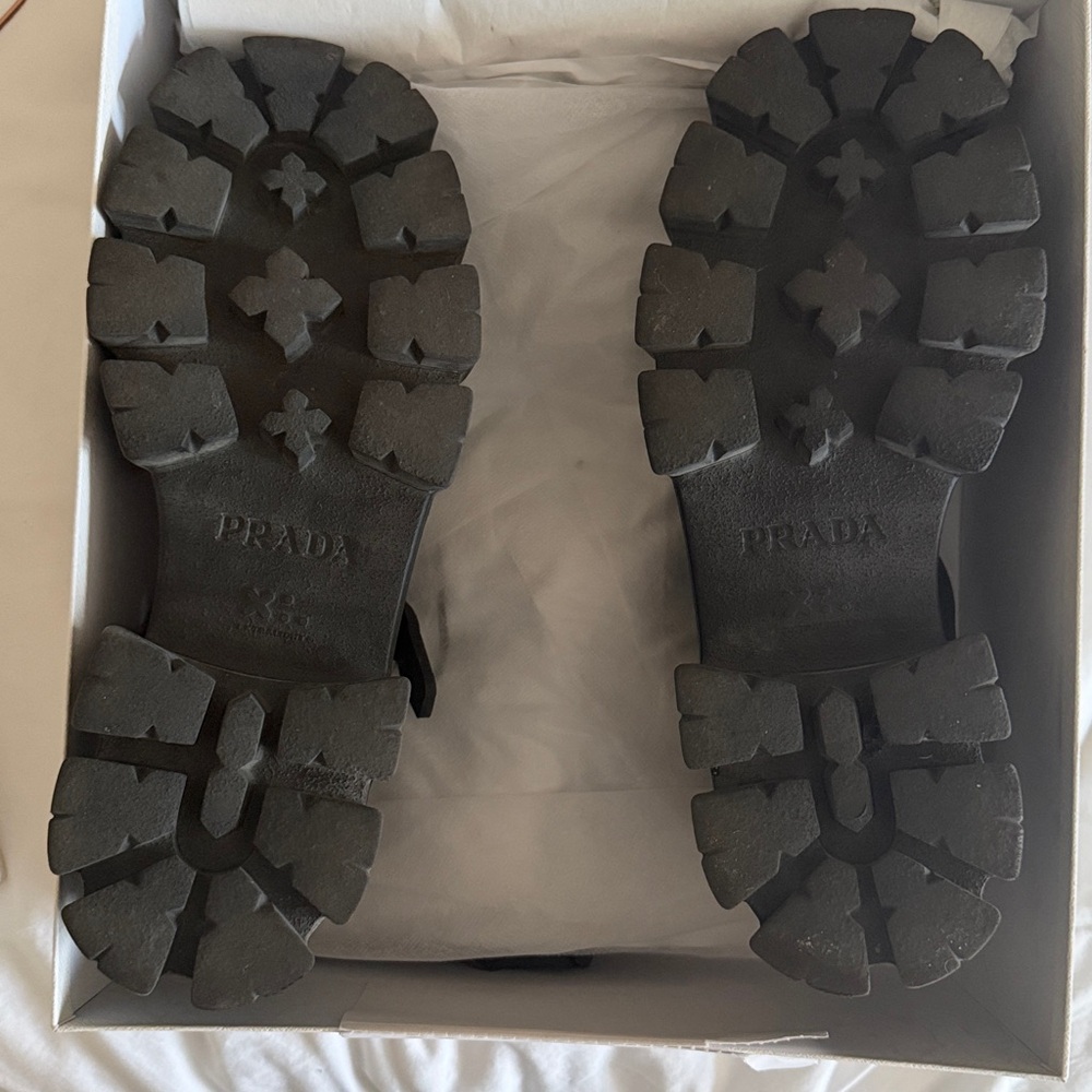 Prada Rubber Monolith Sandals - Picture 6 of 8